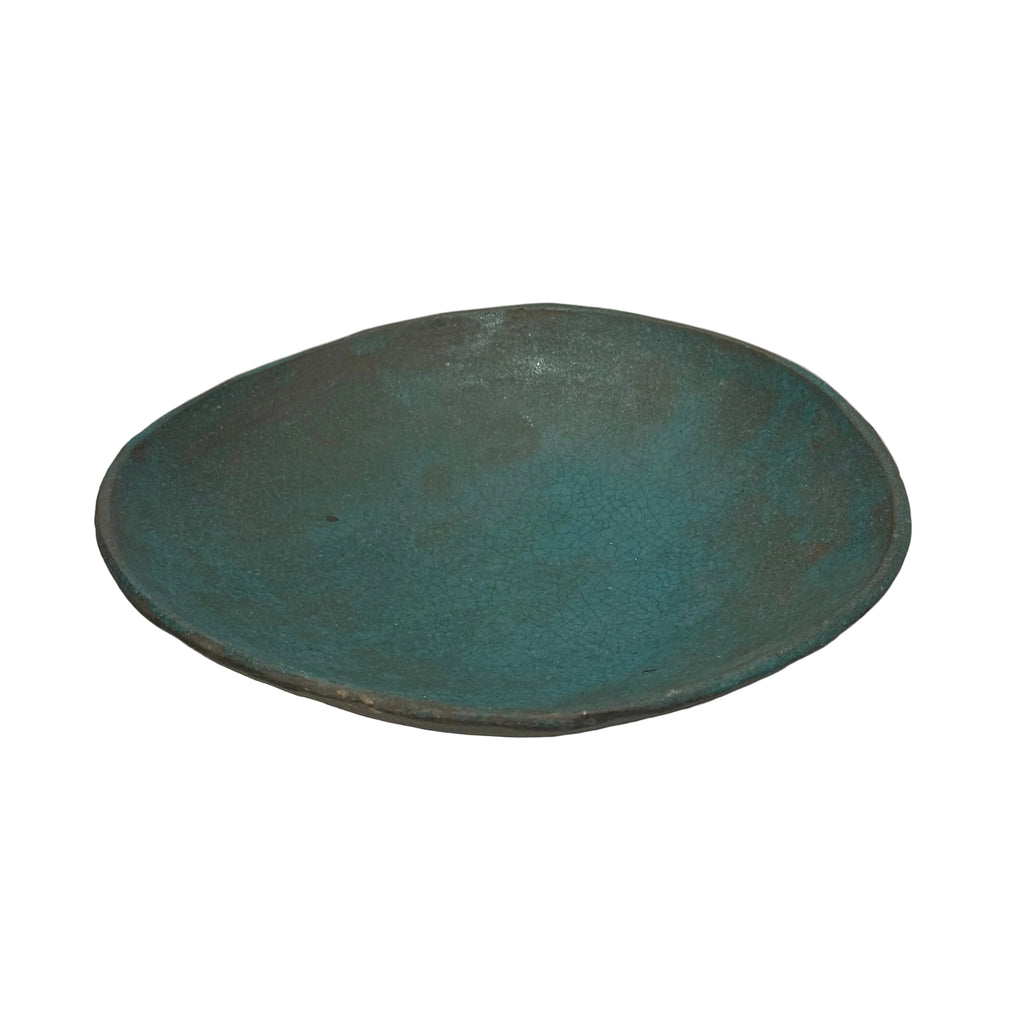 Tivoli Tile Works Small Serving Bowl, Matte Turquoise