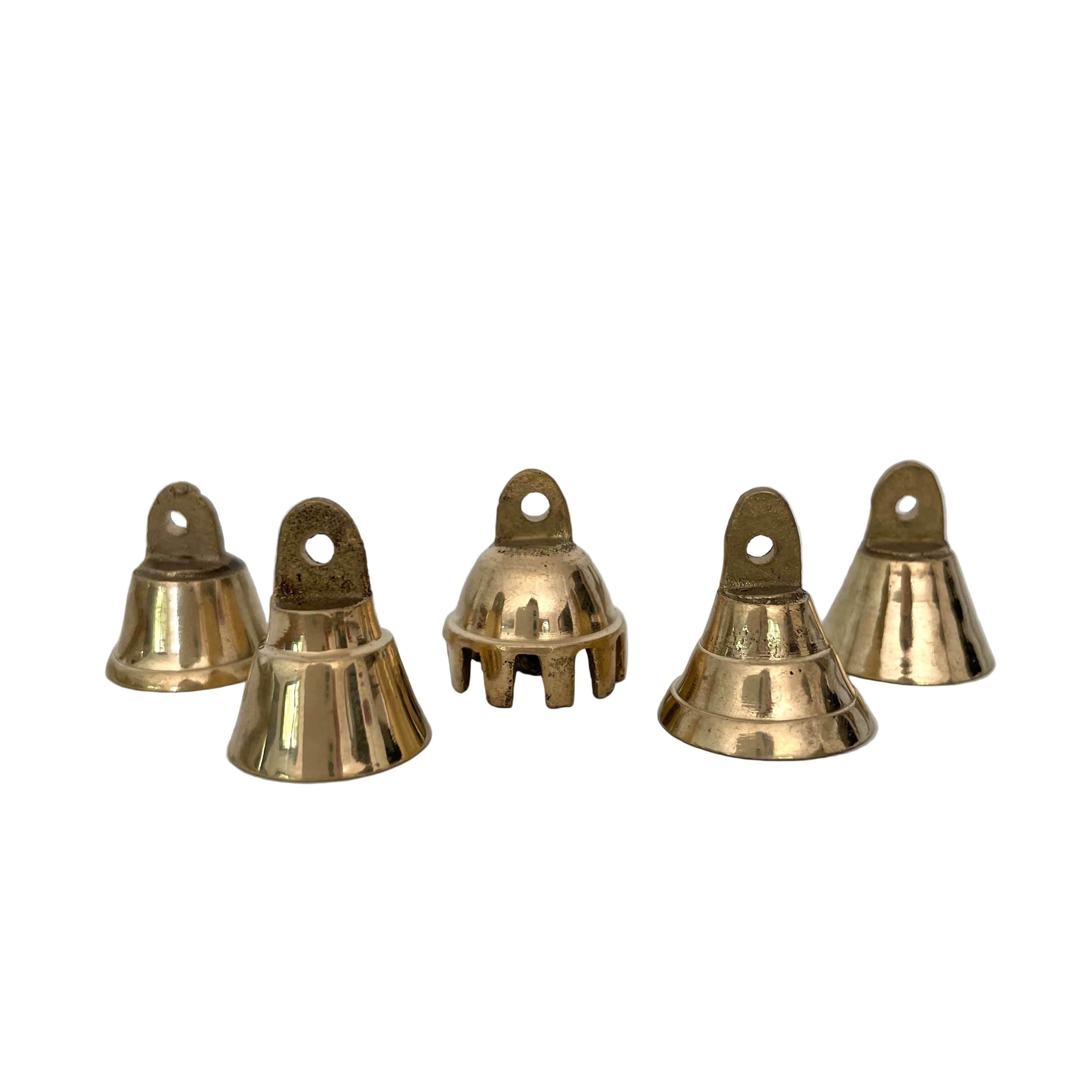 Handmade Tiny Brass Bells, 7/8"