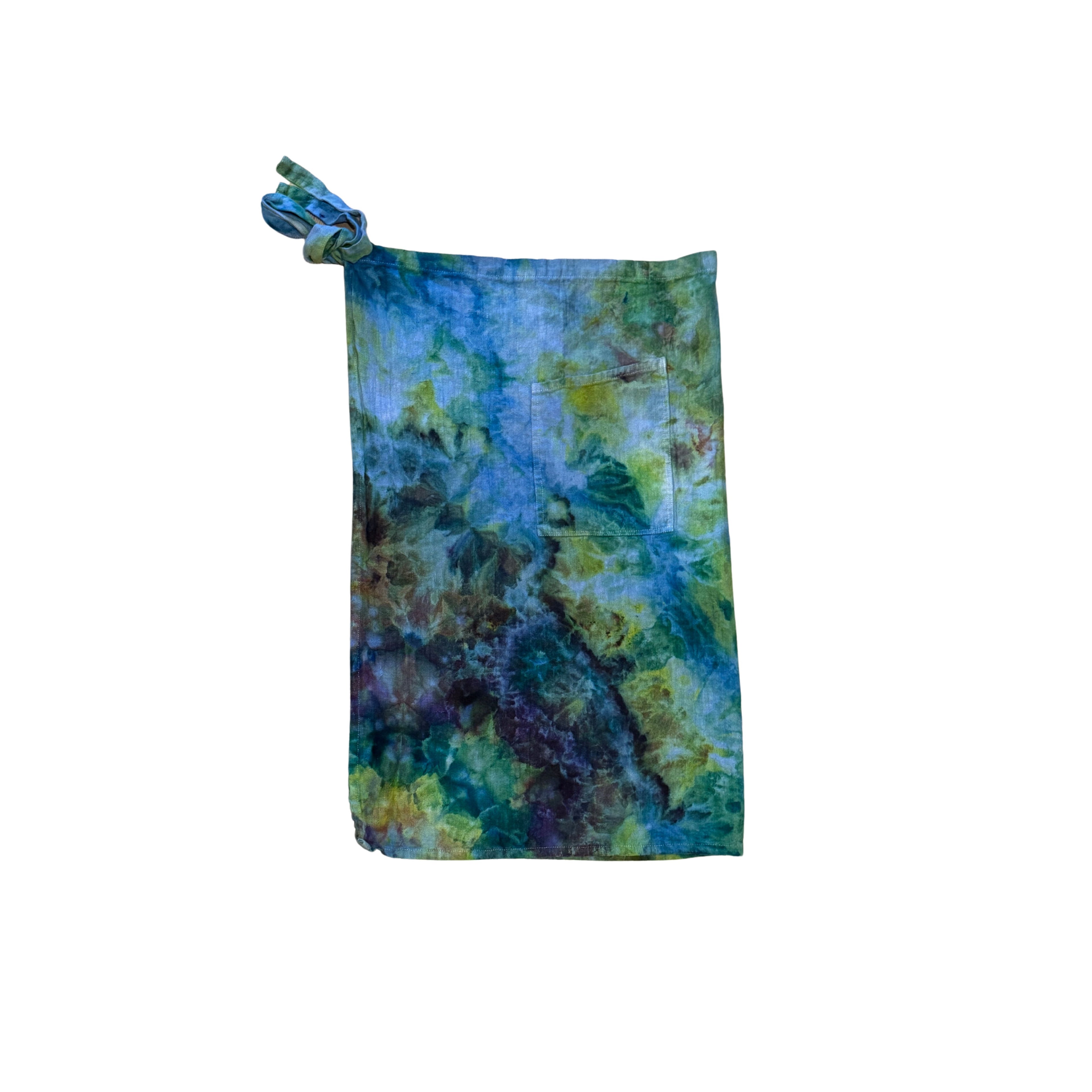 Ad Astra Ice Dyed Linen Half Apron, Adult