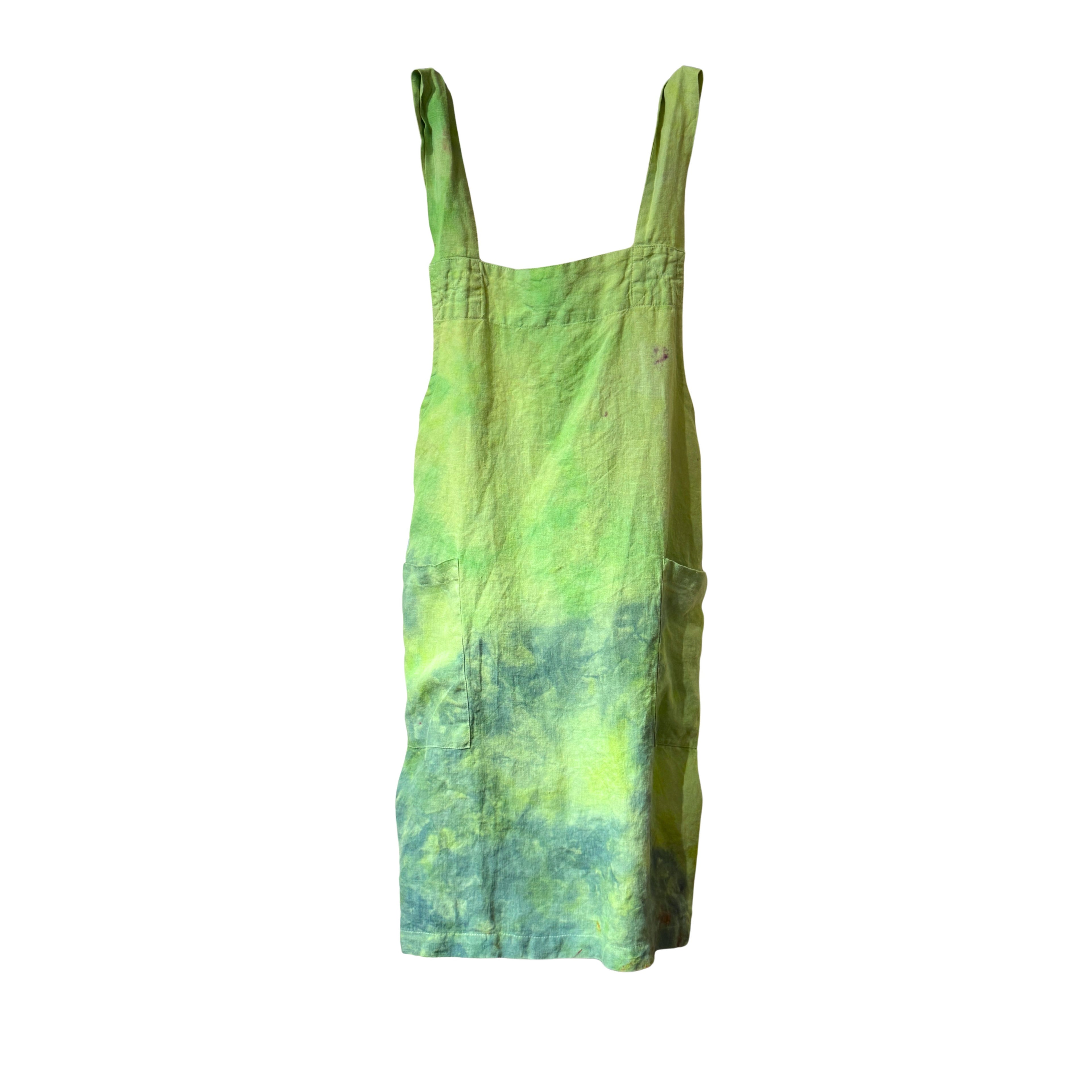 Ad Astra Ice Dyed Linen Smock Apron, Adult