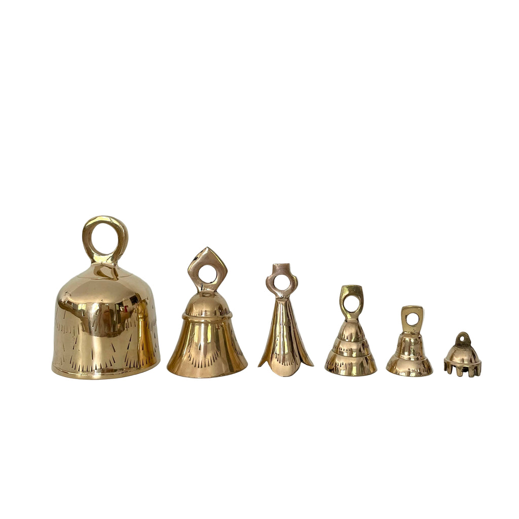Handmade Small Brass Bells, 1 3/4"