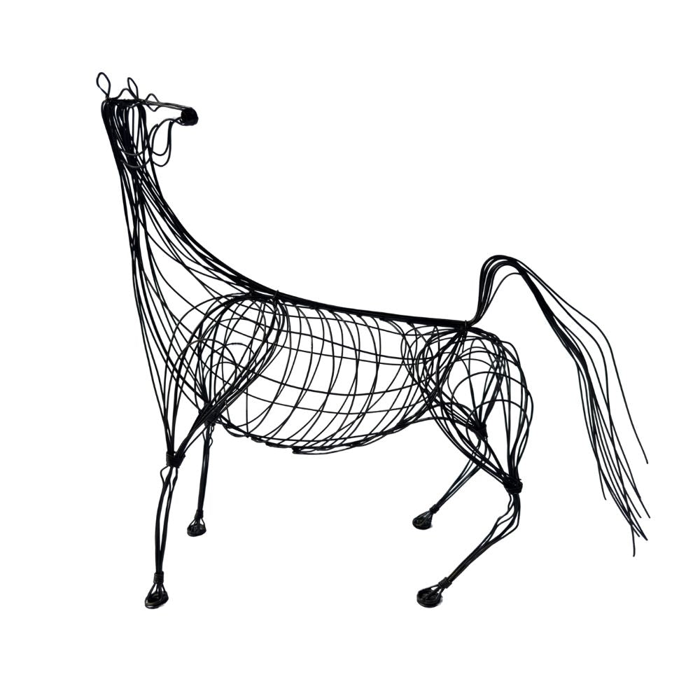 Mid Century Wire Horse Sculpture