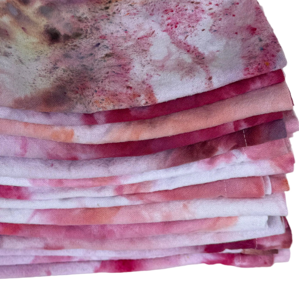 Ad Astra Ice Dyed Linen Napkins, Pink