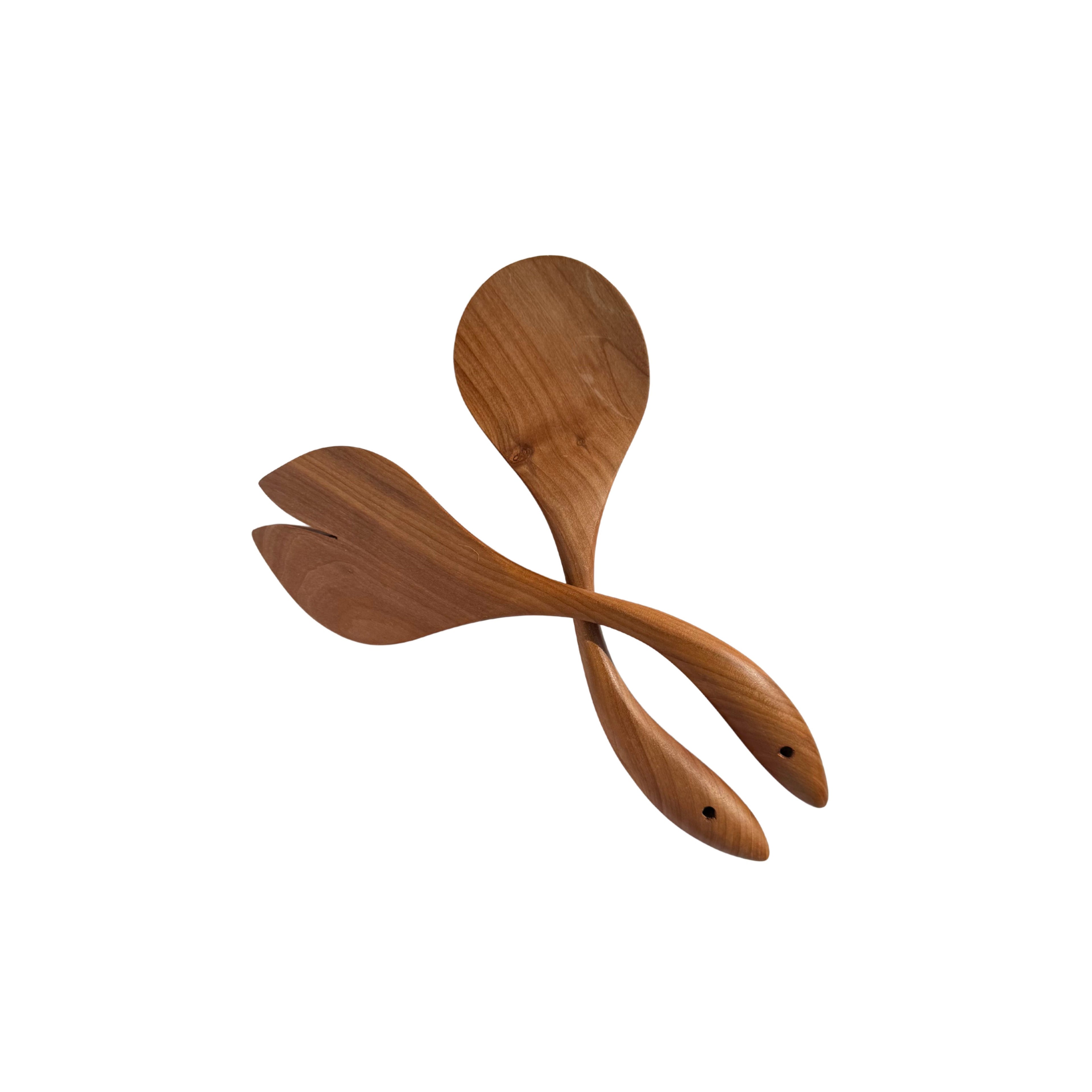 Modernist Wood Salad Servers