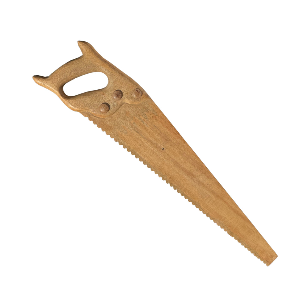 Hand-carved Folk Art Wooden Saw