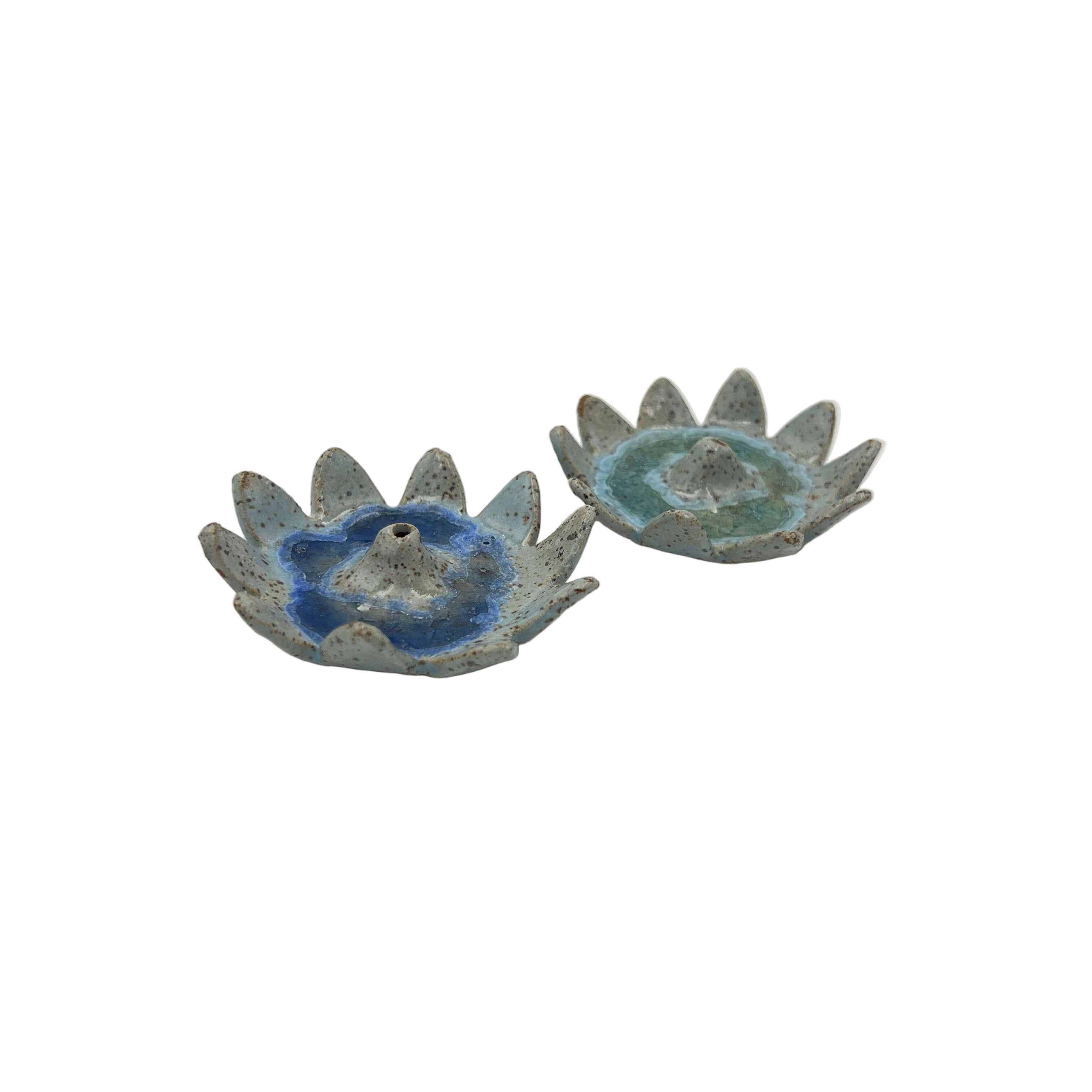 Nerikomi Incense Holder: Blue