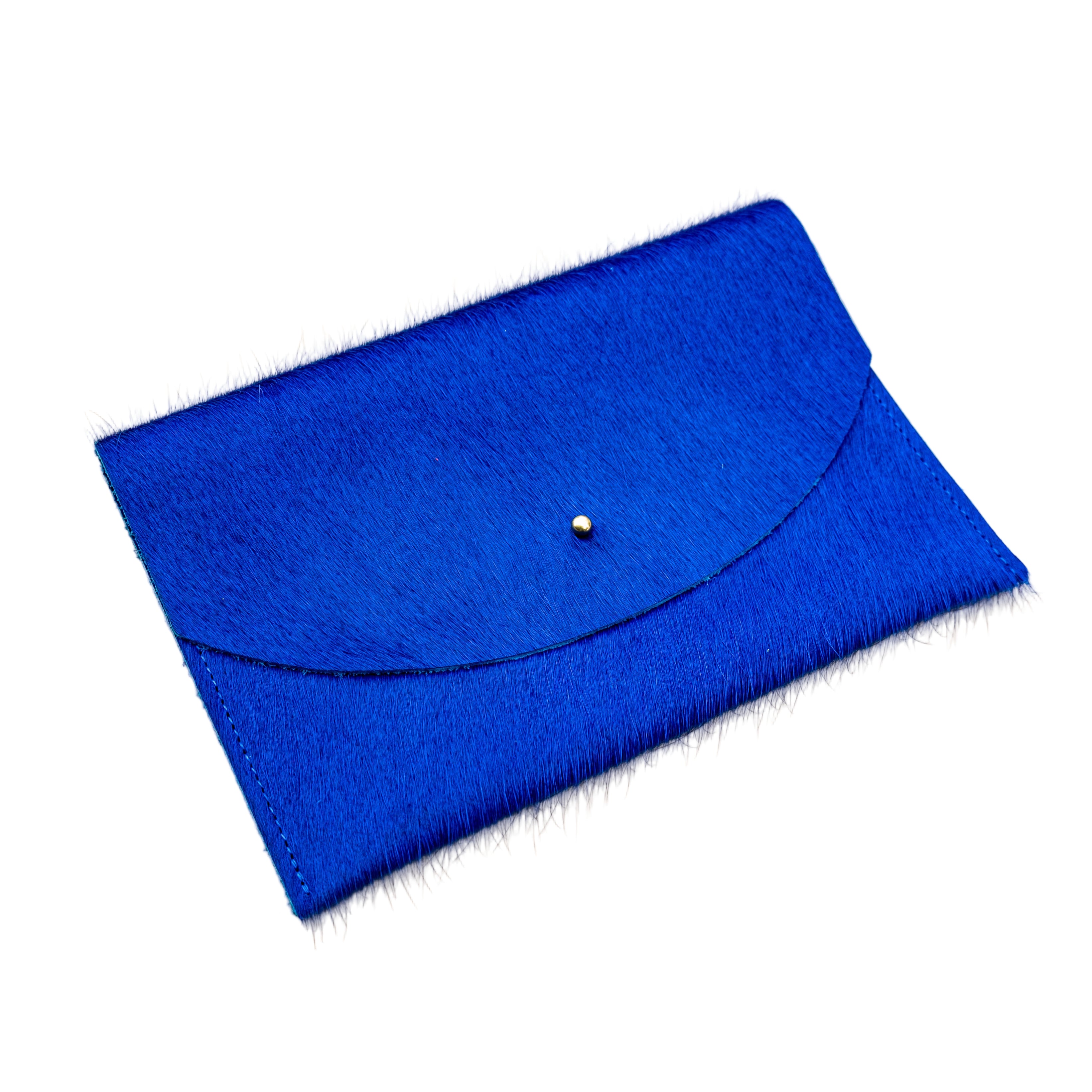 Envelope Pouch - Lapis Hair on Hide