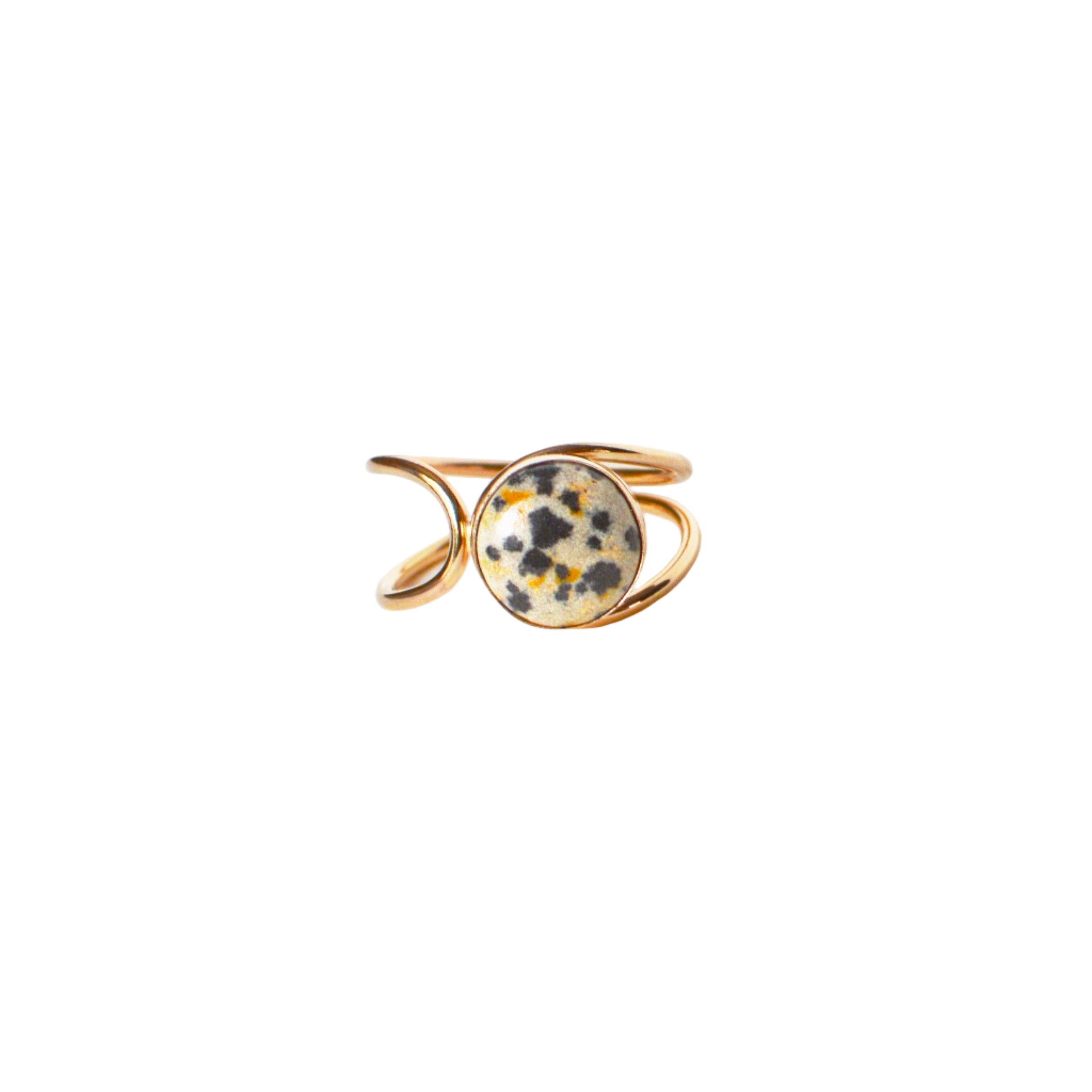 Lasso Dalmatian Jasper Ring