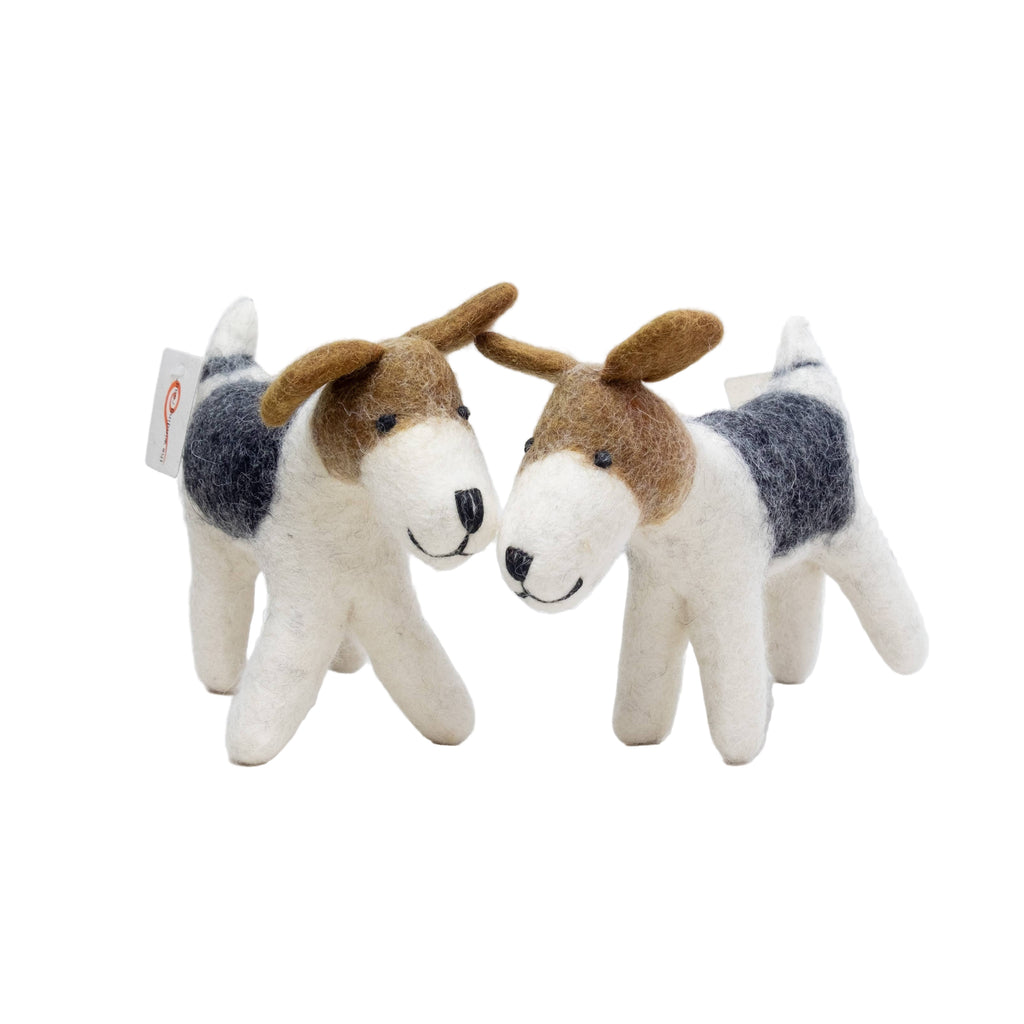 Felted Wool Stuffed Animal Dog