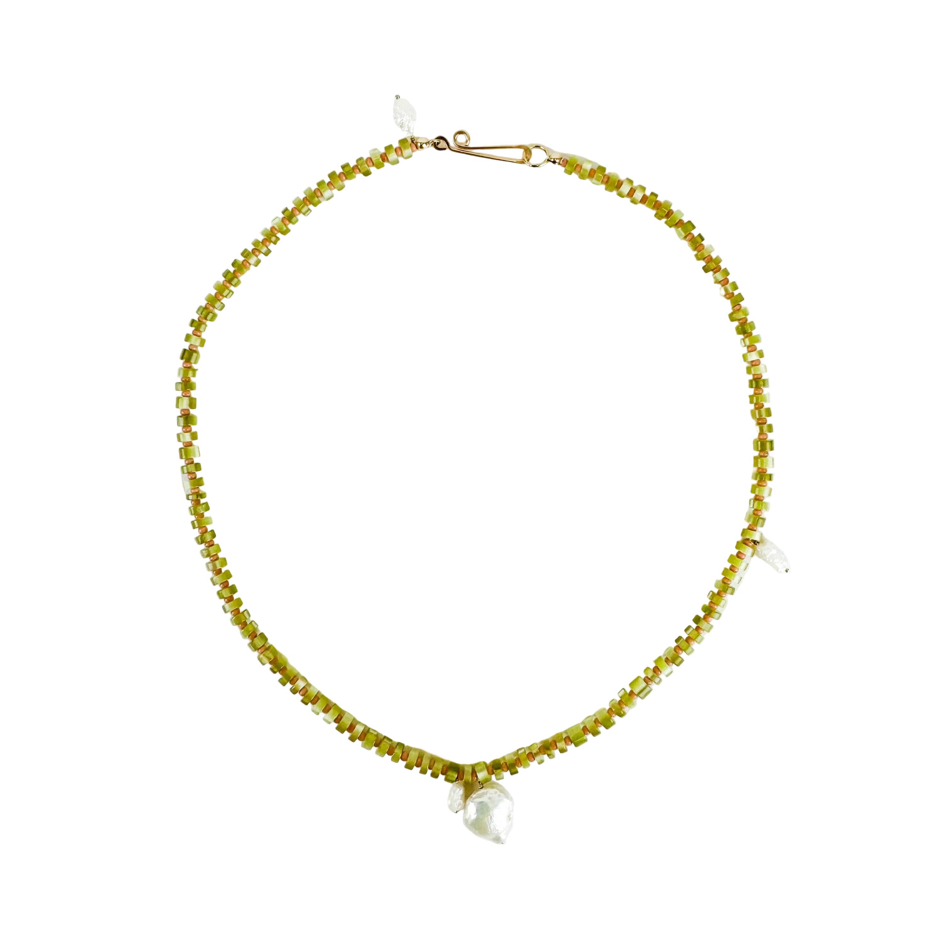 The Galileo Galilei - Olive/Pink: 17" / Sterling Silver