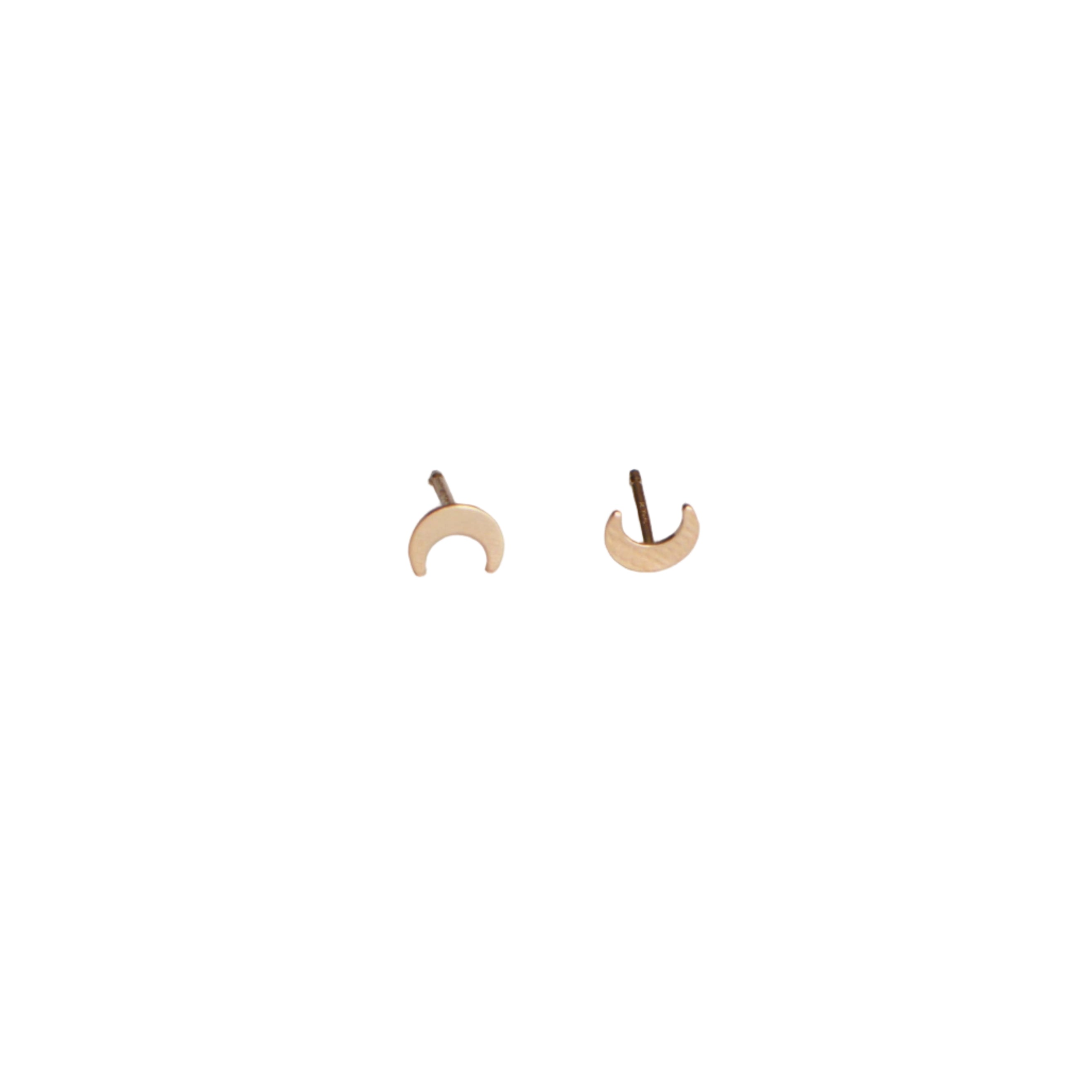 Crescent Moon Stud Earrings
