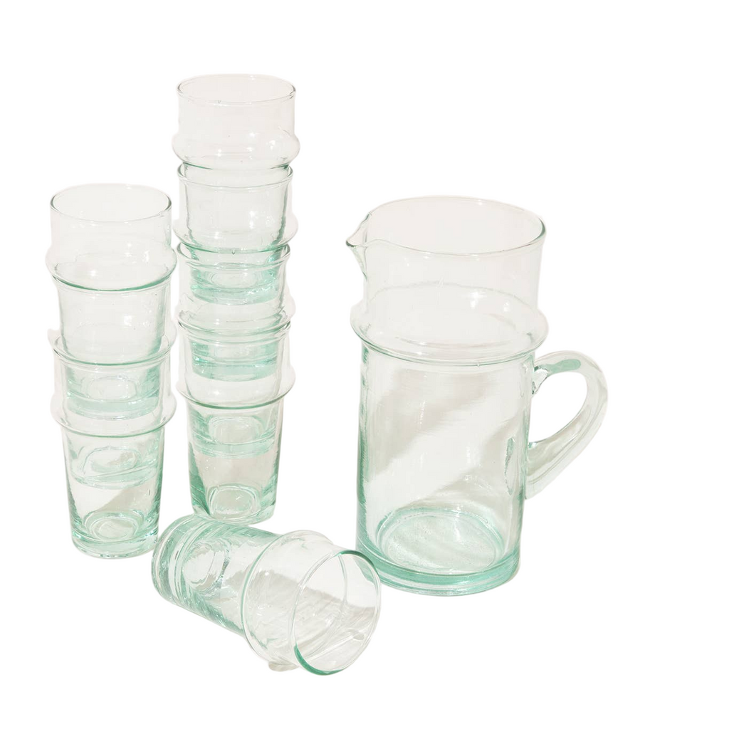 Glass Pitcher, Recycled and Handblown