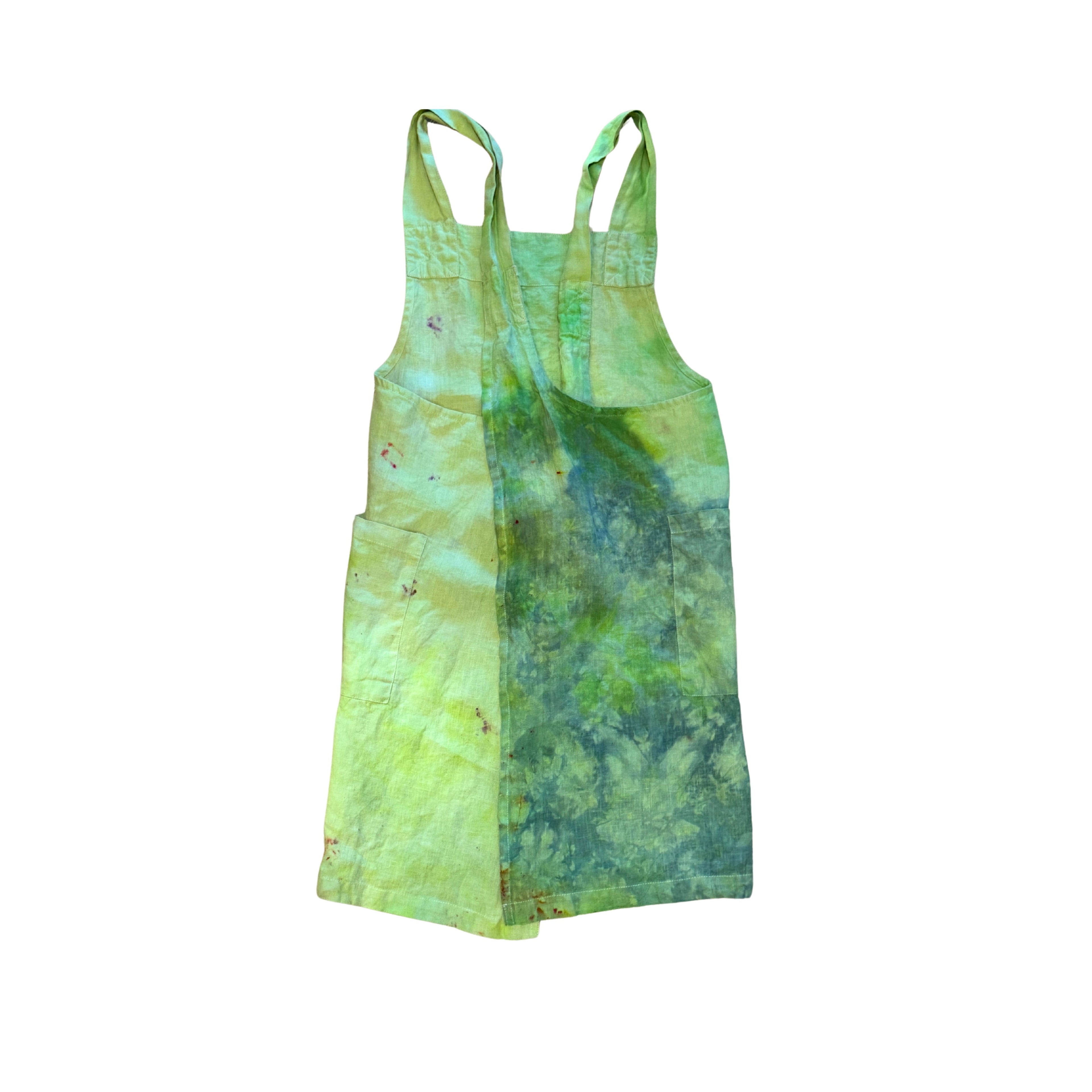 Ad Astra Ice Dyed Linen Smock Apron, Adult
