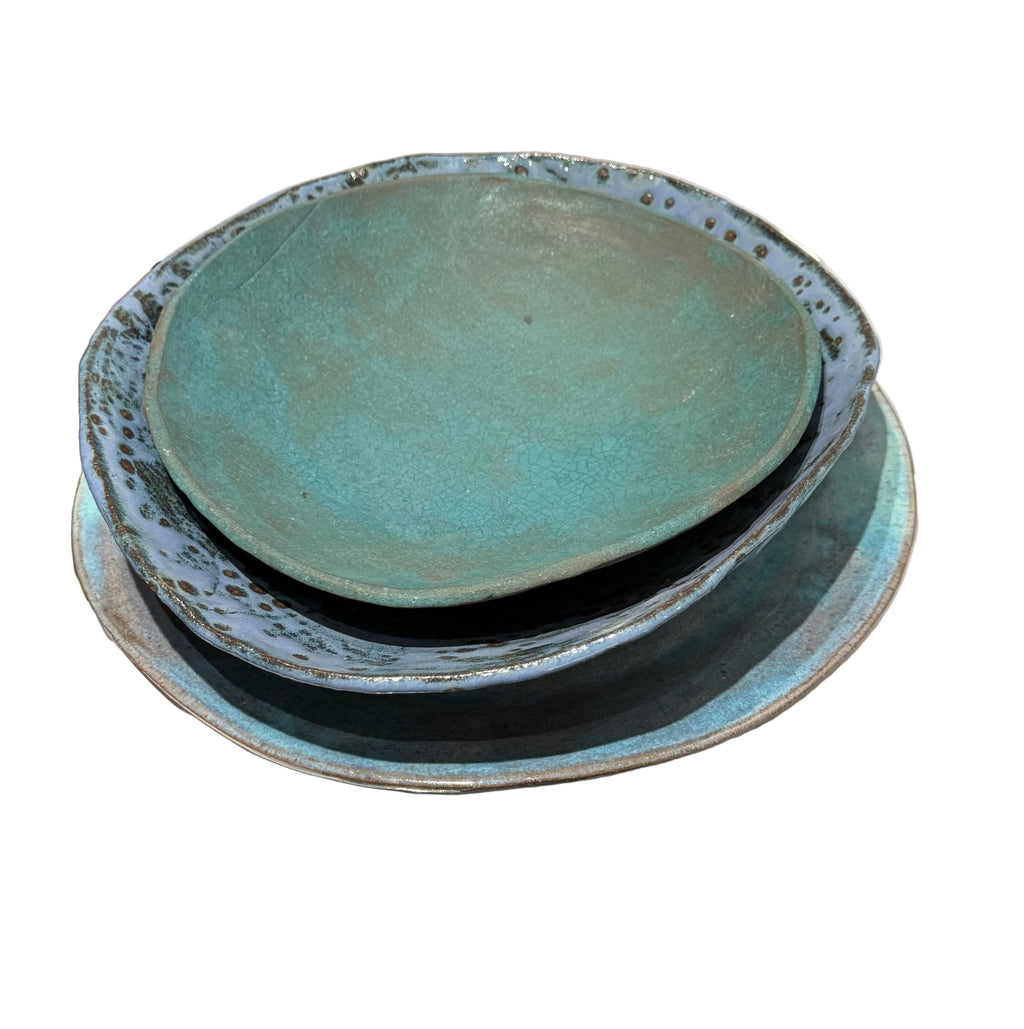 Tivoli Tile Works Small Serving Bowl, Matte Turquoise