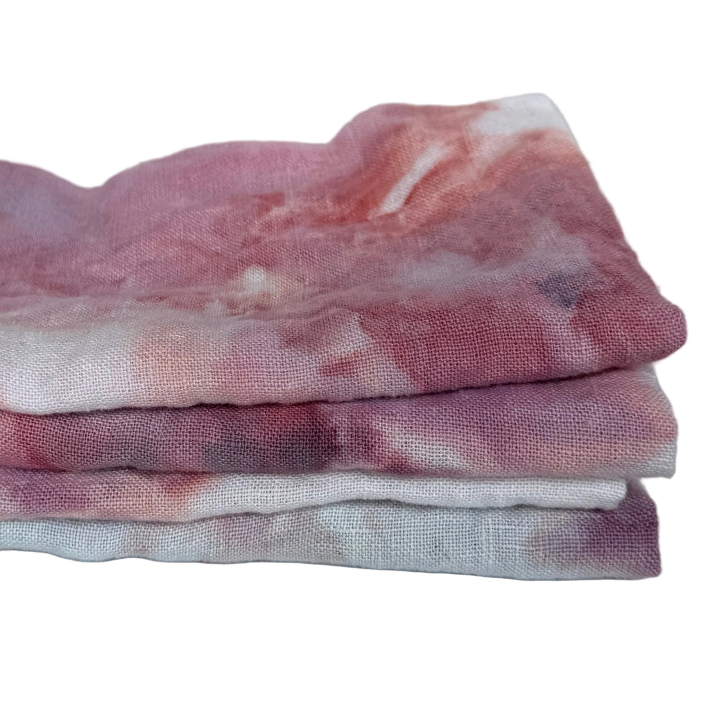 Ad Astra Ice Dyed Linen Napkins, Pink