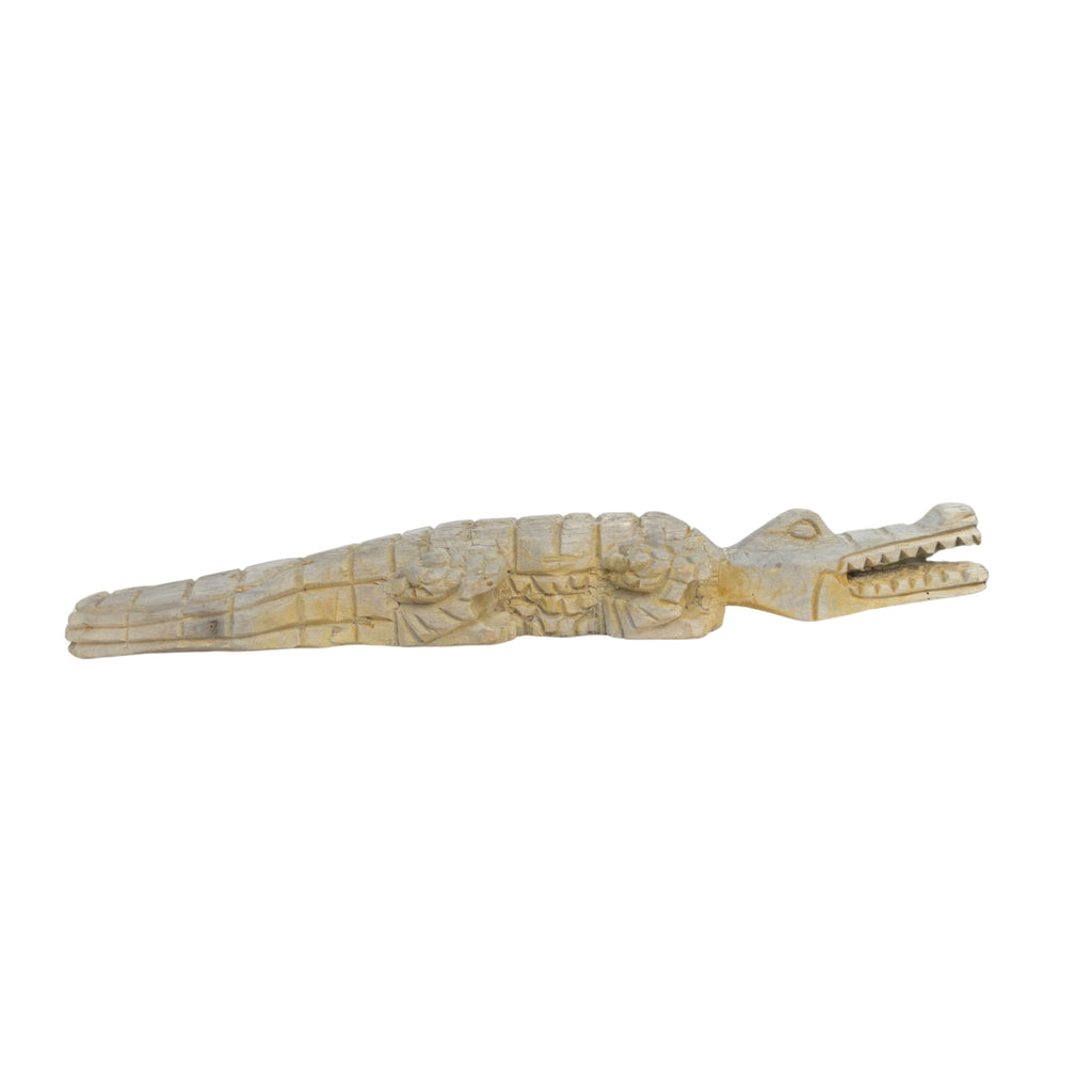 Hand-carved Wooden Crocodile