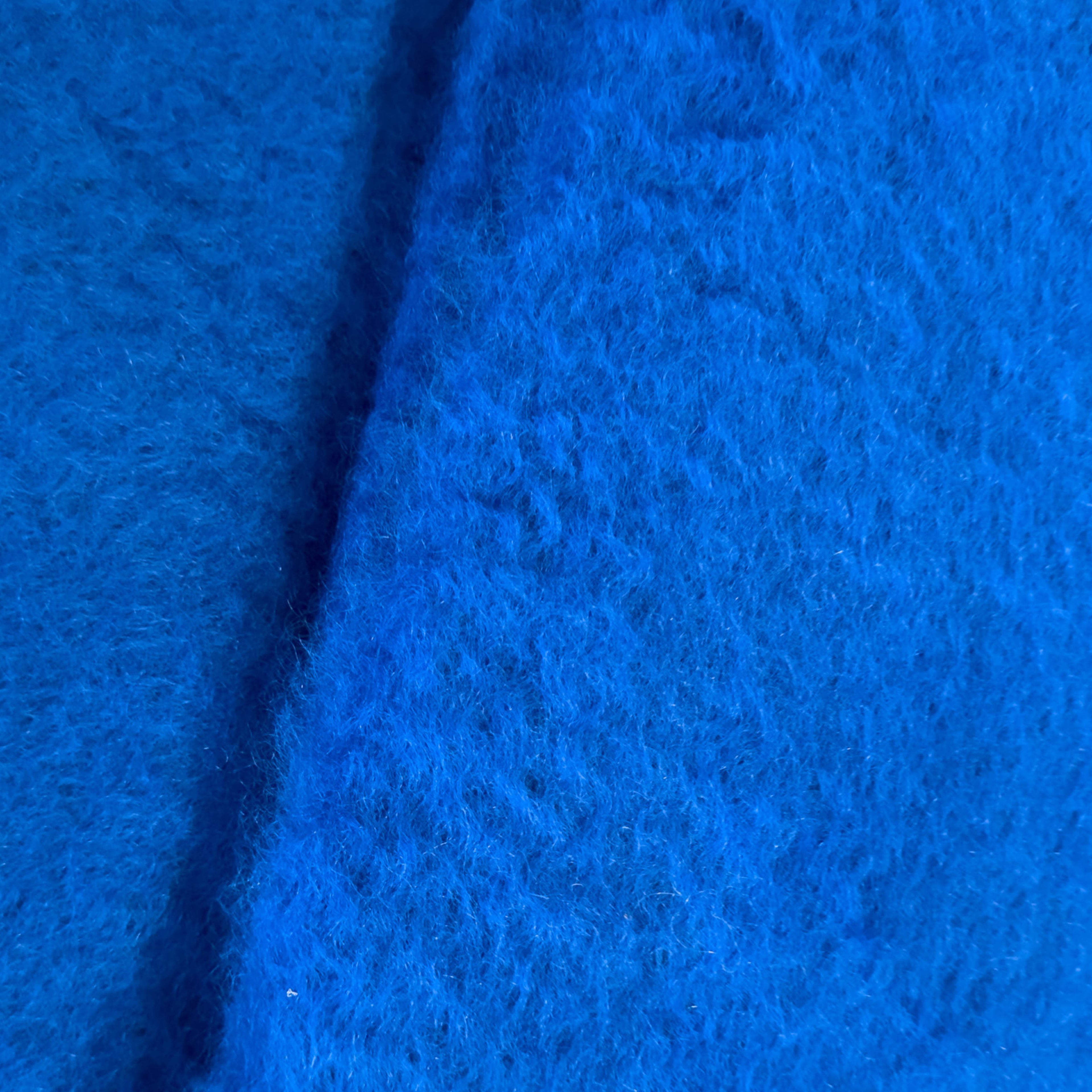 Blue Mohair Throw Blanket