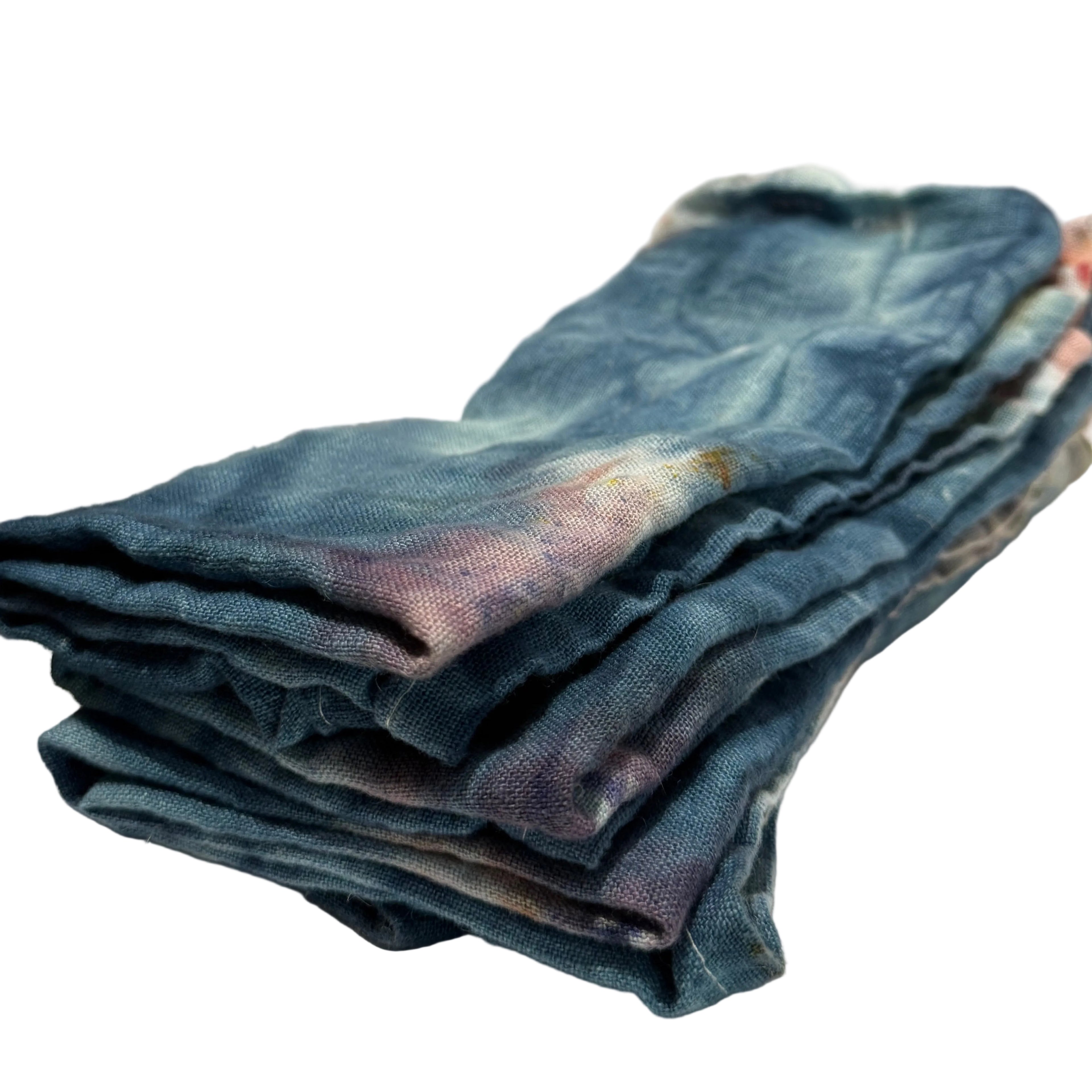 Ad Astra Ice Dyed Linen Napkins, Blue