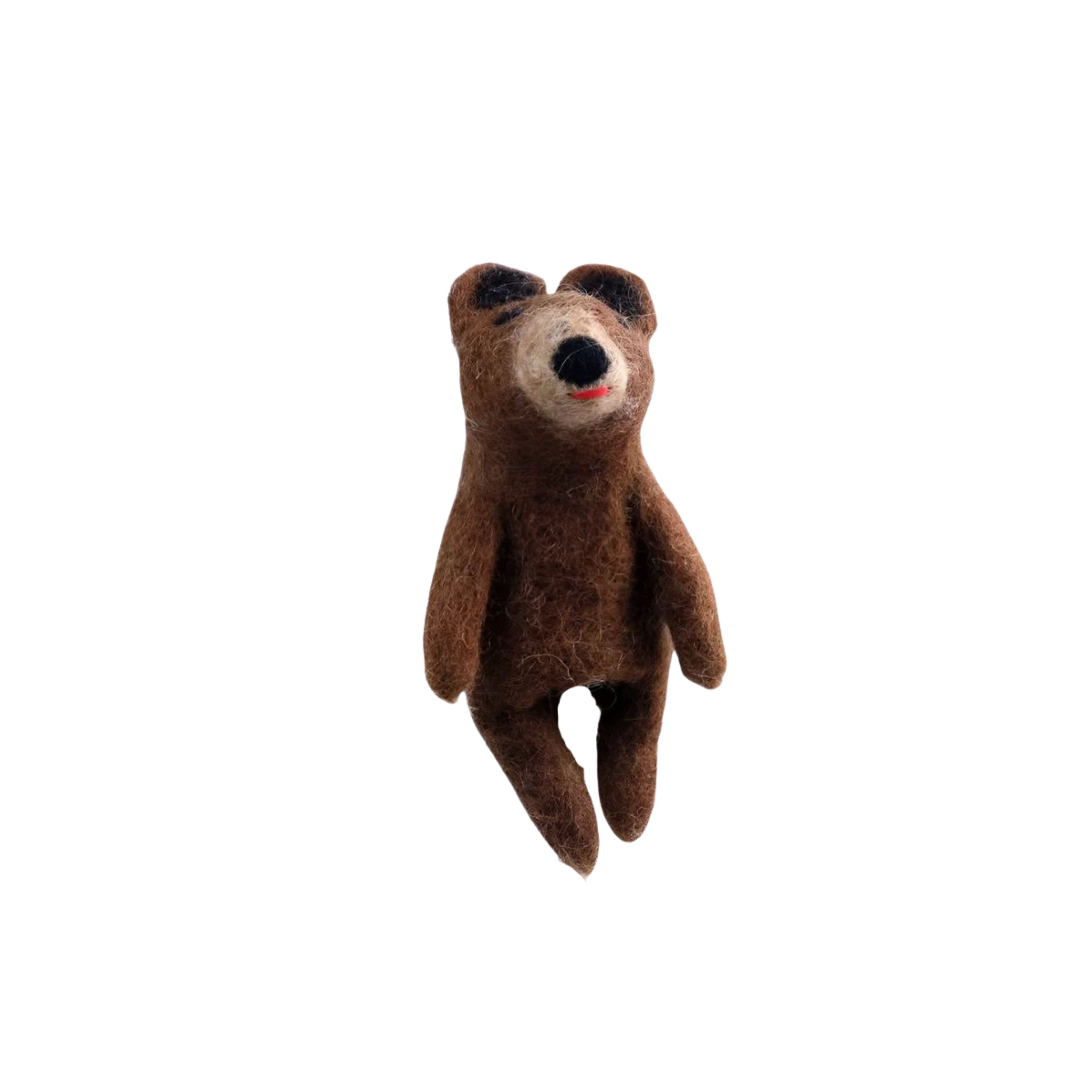Brown bear finger puppet