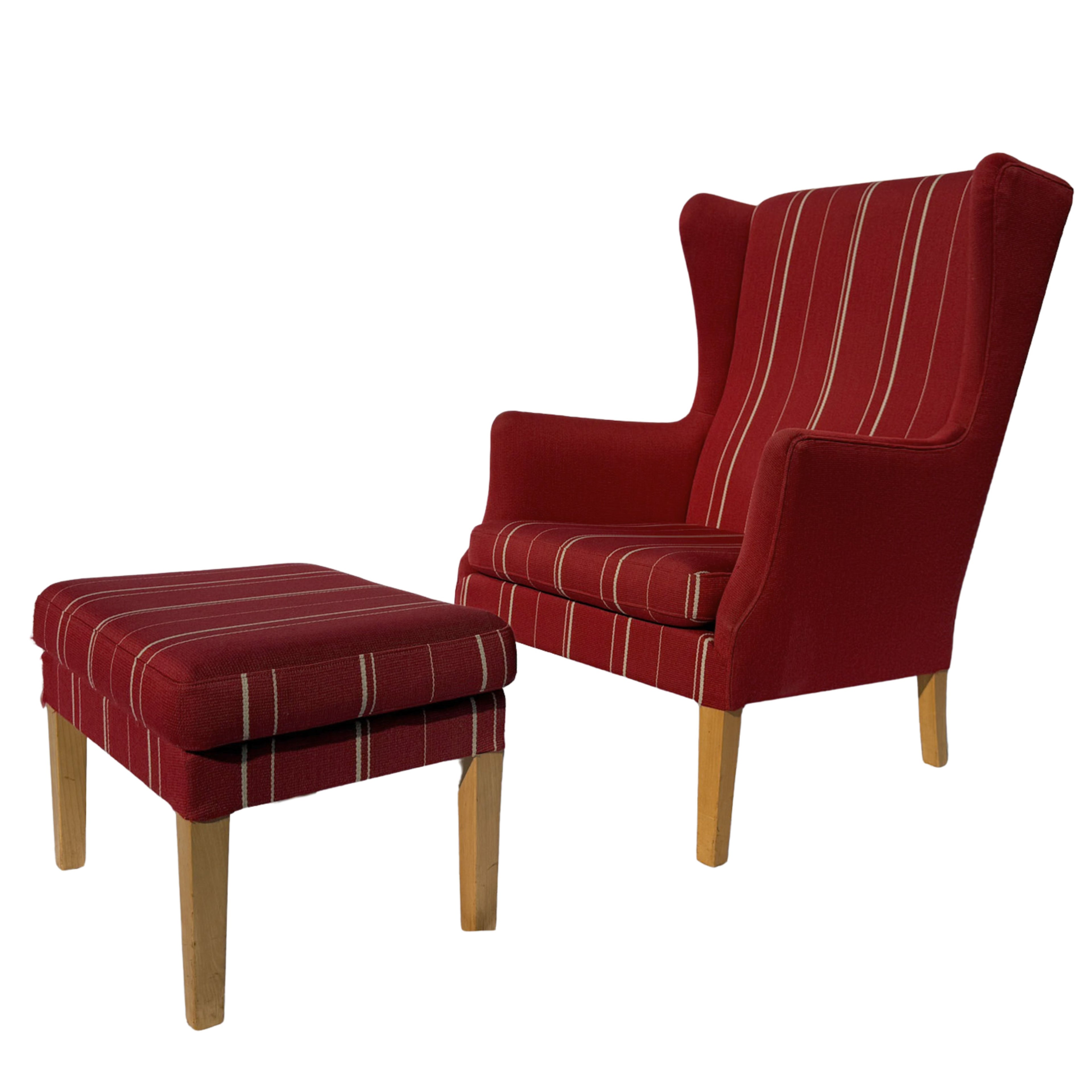 Mid Century Danish Chair & Ottoman