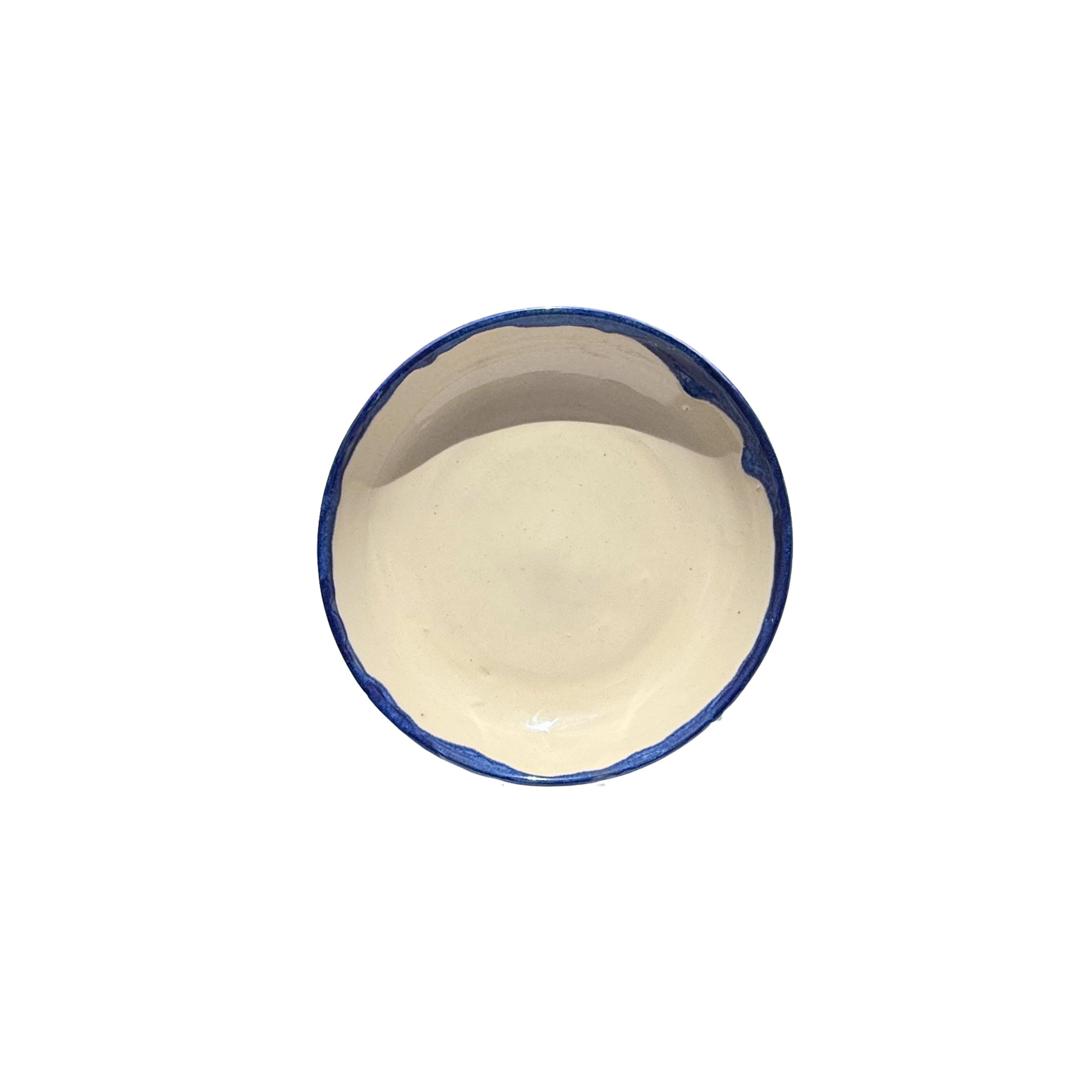 Tivoli Tile Works Blue Rimmed Pasta Bowl