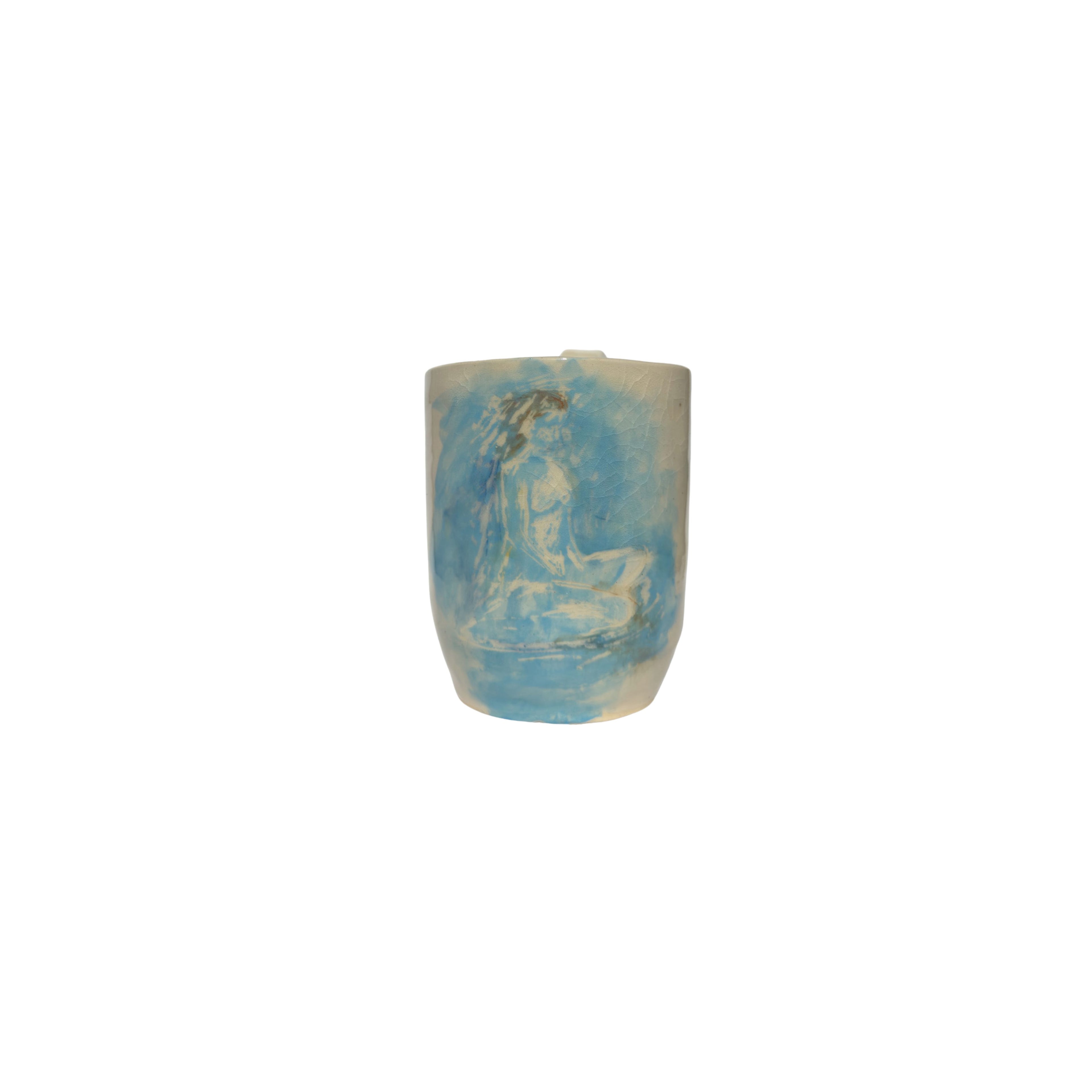 Tivoli Tile Works Blue Painted Lady Mug