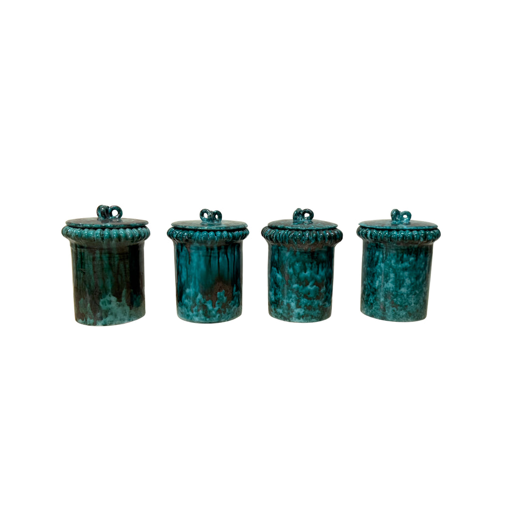 Mid Century Italian Ceramic Canisters, Set of 4