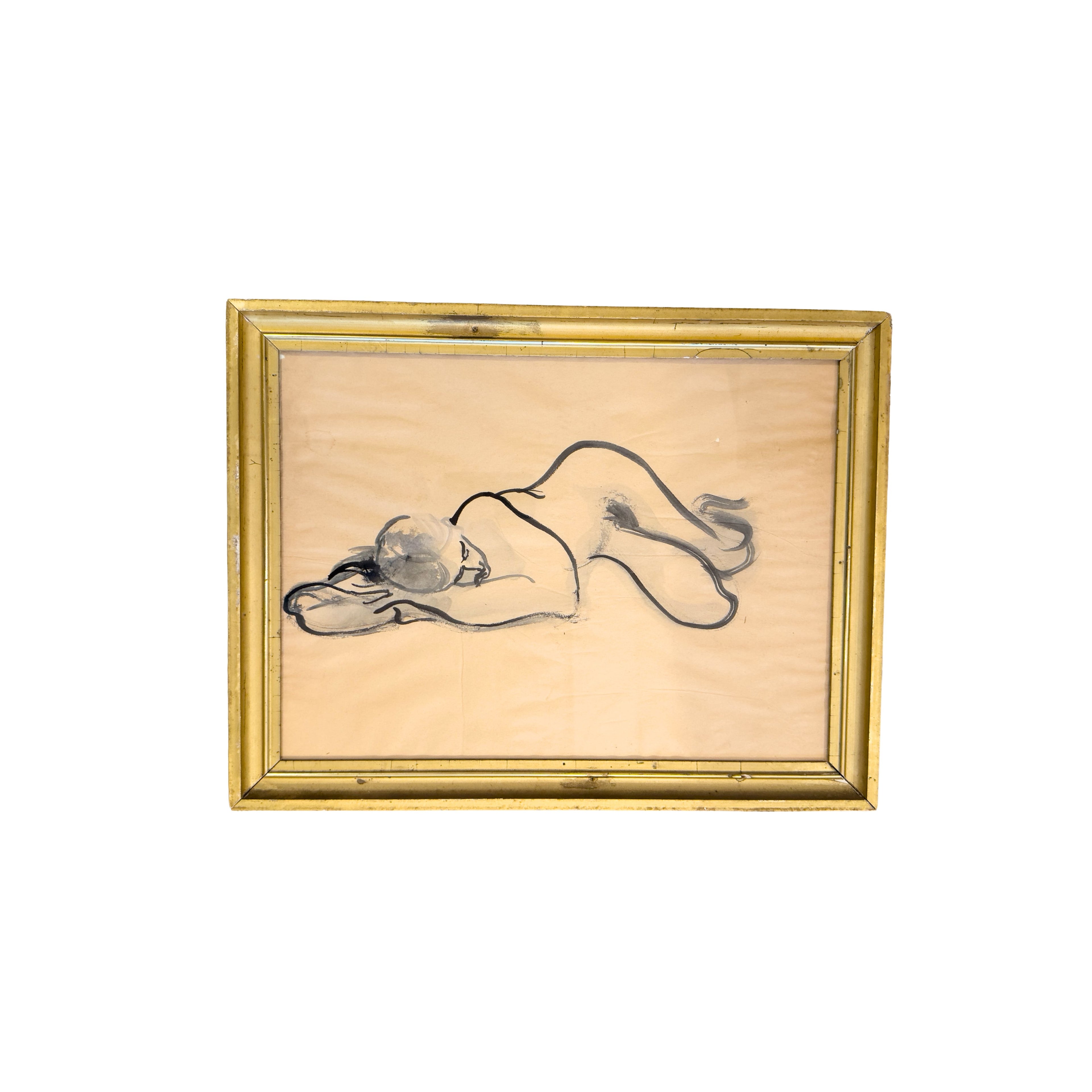 Original Watercolor Painting, Nude Portrait