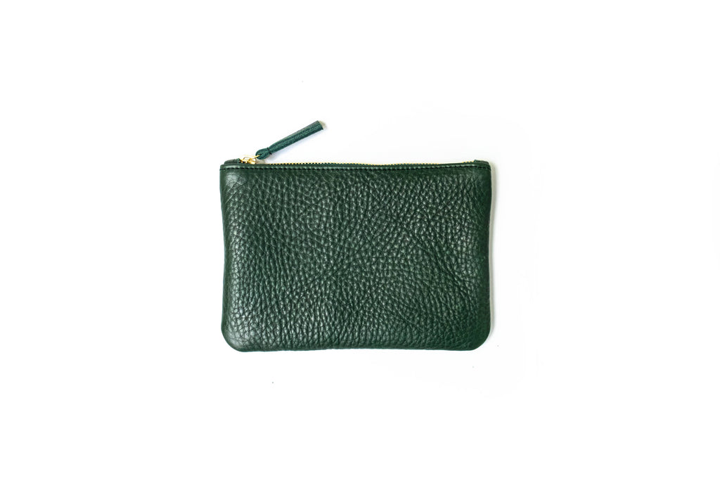 Zipper Pouch - Kelp Leather