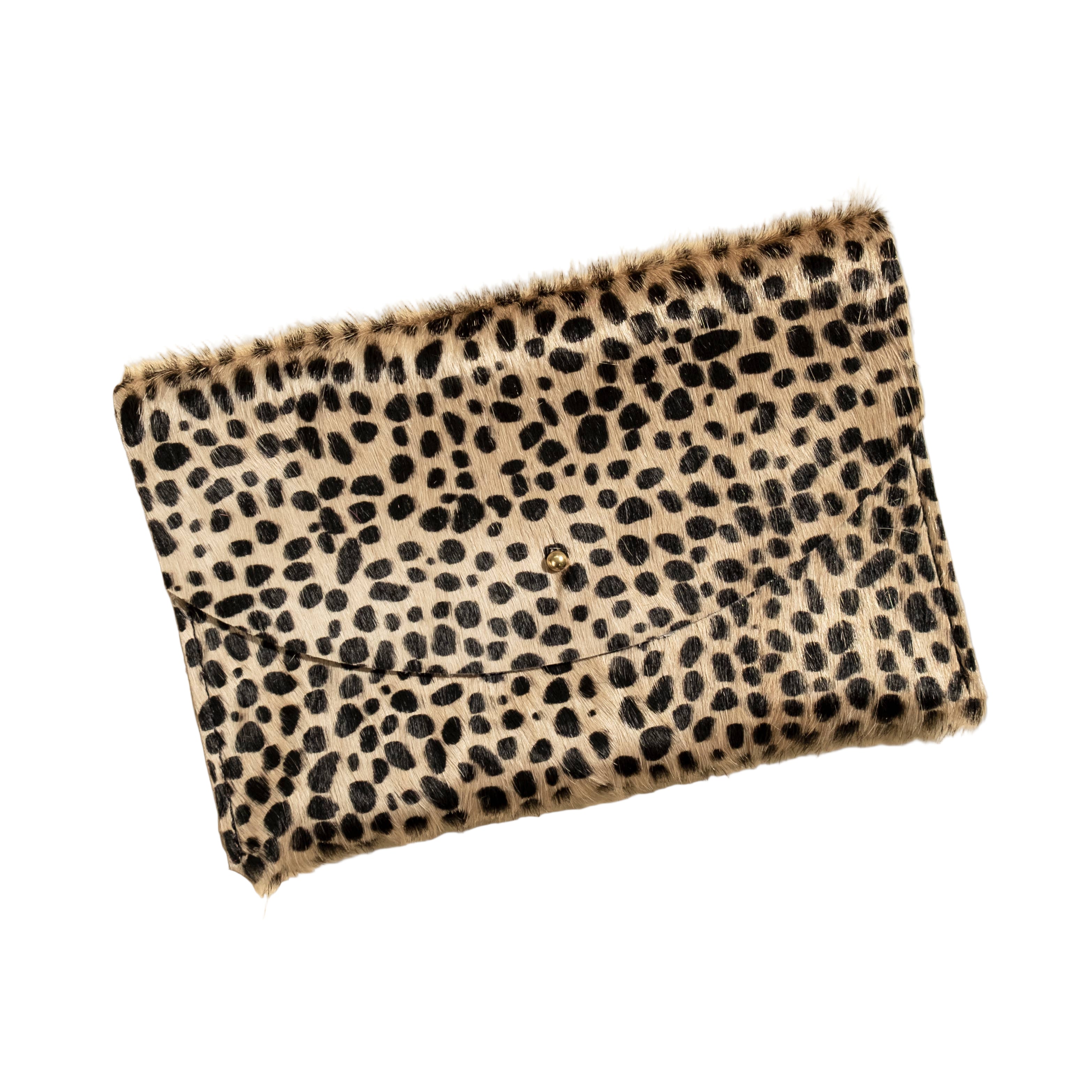 Envelope Pouch - Tiny Spotted Hair on Hide
